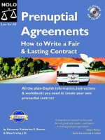 prenuptial agreements, how to write a fair and lasting contract (2004)