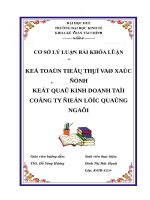 Kế toán doanh thu và xác định kết quả kinh doanh tại khách sạn Duy Tân