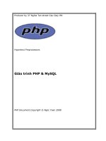 Giáo trình học lập trình PHP full