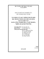 Báo cáo kết quả đề tài khoa học : Tác động của quá trình chuyển đổi mục đích sử dụng đất đến lối sống tại khu vực đang công nghiệp hóa, đô thị hóa  nghiên cứu thực tế tại vĩnh phú