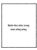 Bệnh tiêu chảy trong mùa nắng nóng ppt