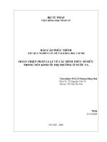 Hoàn thiện pháp luật về các hình thức sở hữu trong nền kinh tế thị trường ở nước ta