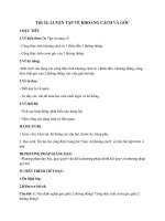 Giáo án bài Khoảng cách và góc Hình học 10 NC