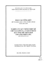 nghiên cứu qui trình nhiệt để chế tạo gốm uo2 có kích thước tinh thể thích hợp cho gốm nhiên liệu