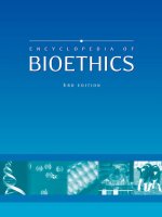 encyclopedia of bioethics, 3rd edition - stephen g. post