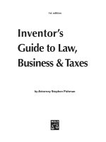 inventor's guide to law, business and taxes (2003)