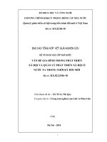 Vấn đề gia đình trong phát triển xã hội và quản lý phát triển xã hội ở nước ta trong thời kỳ đổi mới