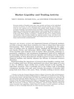 chordia, roll and subrahmanyam -market liquidity and trading activity