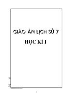 Giáo án lớp 7 học kì 1   môn lịch sử