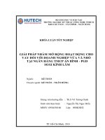 giải pháp nhằm mở rộng hoạt động cho vay đối với daonh nghiệp vừa và nhỏ tại ngân hàng an bình - phòng giao dịch soái kinh lâm