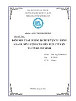 tiểu luận đánh giá chất lượng dịch vụ vận tải hành khách công cộng của liên hiệp htx vận tải thành phố hồ chí minh