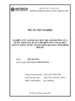 nghiên cứu, đánh giá mức độ ảnh hưởng của nước thải sản xuất chế biến mủ cao su đấn chất lượng nước ngầm trên địa bàn tỉnh bình phước