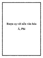 Rượu cọ với nền văn hóa Á, Phi doc