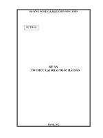 dự thảo đề án tổ chức lại khai thác hải sản