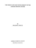 the origin and early development of the chinese writing system