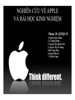 Nghiên cứu về apple và bài học kinh nghiệm