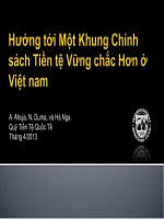 hướng tới một khung chính sách tiền tệ vững chắc hơn ở việt nam