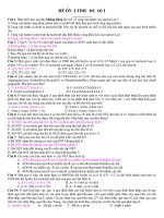 ĐỀ ÔN LUYỆN THI ĐẠI HỌC ĐỀ SỐ 1 - Môn Sinh Học pdf