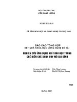 Nghiên cứu ứng dụng khí sinh học phục vụ chế biến chè xanh ở quy mô gia đình