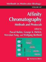 affinity chromatography. methods and protocols