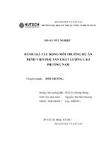 Khóa luận tốt nghiệp : Đánh giá tác động môi trường dự án bệnh viện phụ sản chất lượng cao phương nam