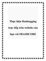 Thực hiện Hashtagging trực tiếp trên website của bạn với #HASHCORE pot