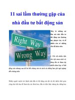 11 sai lầm thường gặp của nhà đầu tư bất động sản doc