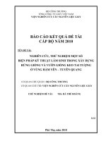 Nghiên cứu thử nghiệm một số biện pháp kỹ thuật làm sạch trong xây dựng rừng giống keo tai tượng tại Hàm Yên - Tuyên Quang