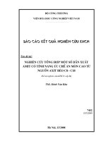 Nghiên cứu tổng hợp một số dẫn xuất amid có tính năng ức chế ăn mòn cao từ nguồn axít béo c8 c18