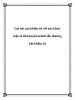Lợi ích của khiêu vũ với sức khoẻ, một số lời khuyên tránh tổn thương khi khiêu vũ pptx
