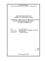 Nghiên cứu những yếu tố thị trường cơ bản quyết định chỉ số giá tiêu dùng tại việt nam hiện nay