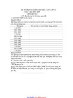 ĐỀ THI TUYỂN CHỌN HỌC SINH GIỎI LỚP 12 NĂM HỌC 2006-2007 MÔN LỊCH SỬ pptx