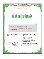 Quản lý bệnh nhân TẠI BỆNH VIỆN HUYỆN NAM GIANG