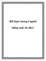 Rối loạn cương ở người luống tuổi, do đâu? doc
