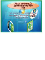 Giáo an Bài giảng: Công nghệ thông tin về hướng dẫn cài đặt windows 7 từ USB