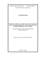 Tính toán động lực học nhà cao tầng dạng kết cấu thanh chịu tác dụng động đất có kể đến tính dẻo của vật liệu