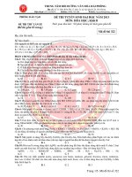 ĐỀ THI TUYỂN SINH ĐẠI HỌC NĂM 2013 MÔN: HÓA HỌC; Khối B potx