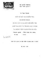 Một số kết quả kiểm tra 100 bệnh nhân được cắt 23 dạ dày để điều trị loét dạ dày tá tràng, sau 5 năm tại bệnh viện Xanh Pôn Hà Nội