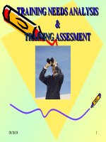 Tài liệu môn quản trị nguồn nhân lực - TRAINING NEEDS ANALYSIS and TRAINING ASSESMENT