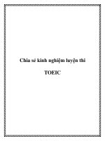 Chia sẻ kinh nghiệm luyện thi TOEIC doc