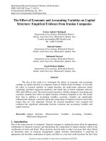 The effect of economic and accounting variables on capital structure empirical evidence from iranian companies