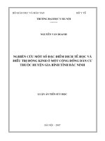 Nghiên cứu một số đặc điểm dịch tễ học và điều trị động kinh ở một cộng đồng dân cư thuộc huyện Gia Bình tỉnh Bắc Ninh