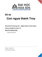 Lý thuyết trò chơi con ngựa thành Troy