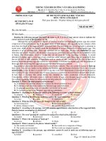 ĐỀ THI TUYỂN SINH ĐẠI HỌC NĂM 2013 MÔN: TIẾNG ANH; Khối D ĐỀ THI THỬ LẦN II doc