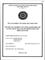 Đề tài : Nghiên cứu công nghệ điện gió và ứng dụng matlab mô phỏng nhà máy điện gió 9-mw
