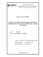 kế toán phân tích kết quả hoạt động kinh doanh tại công ty cổ phần thương mại dịch vụ anh tuấn phát