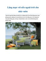 Lãng mạn với nến ngoài trời cho nhà vườn ppt