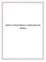Quản lý và chuyển đổi proxy nhanh chóng trên Windows. ppt