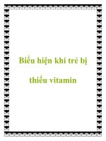 Biểu hiện khi trẻ bị thiếu vitamin pdf