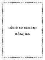 Ðiều cần biết khi mổ đục thể thủy tinh doc